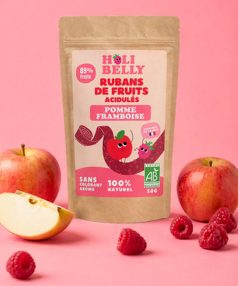 Rubans pomme framboise acidulés